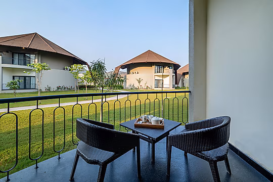 Resort pathway and landscape at Ananta Spa Resort Ajabgarh