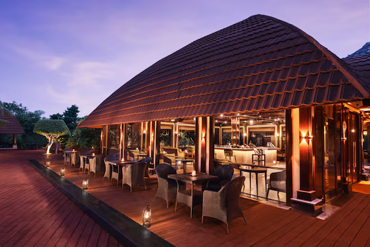 Resort pathway and landscape at Ananta Pushkar